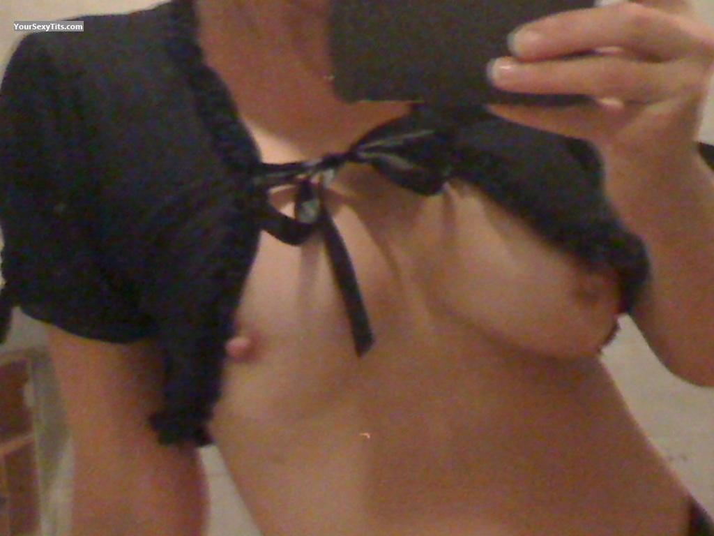 Tit Flash: My Medium Tits (Selfie) - FTE from United States